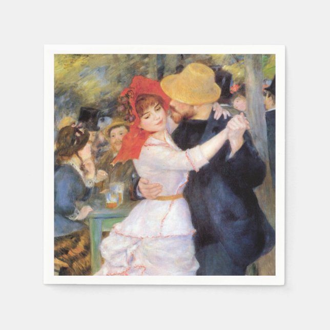 Dance at Bougival - Renoir Impressionist Painting Napkins (Front)
