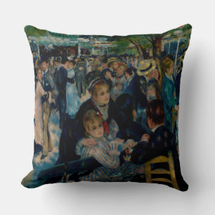 Dance at Le Moulin de la Galette - Auguste Renoir Throw Pillow