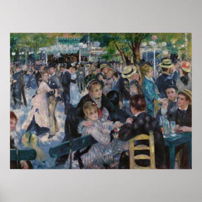 Dance at Le Moulin de la Galette by Auguste Renoir Poster (Front)