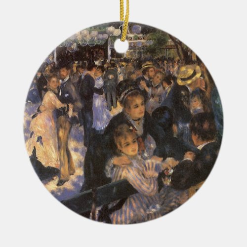 Dance at Le Moulin de la Galette by Pierre Renoir Ceramic Ornament