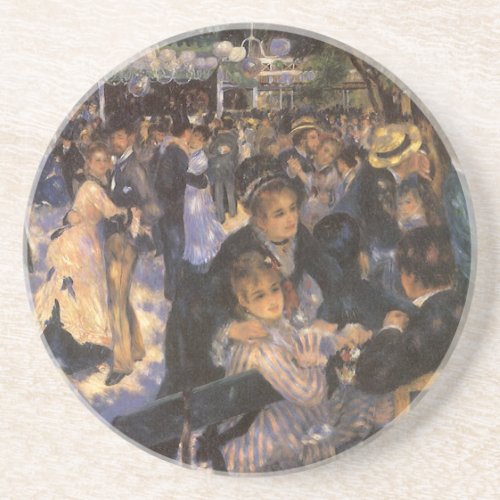 Dance at Le Moulin de la Galette by Pierre Renoir Drink Coaster