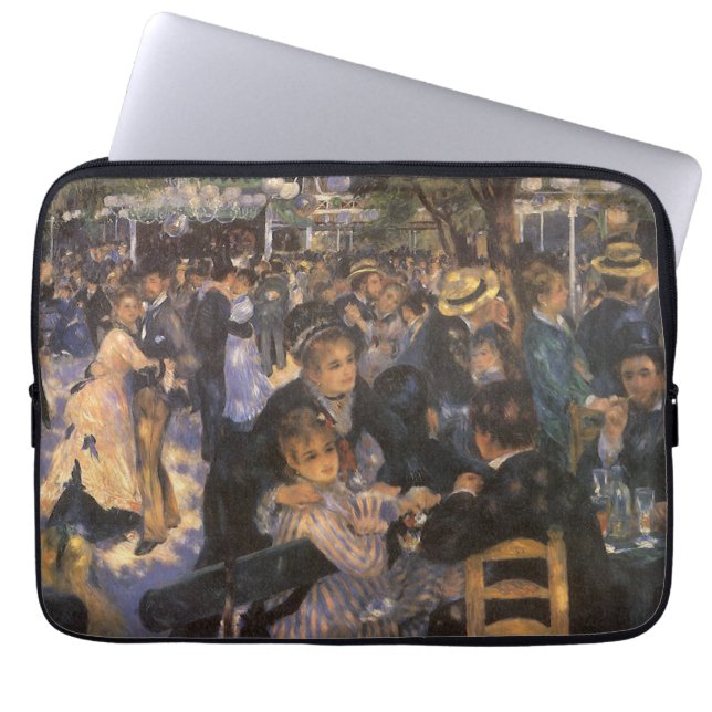 Dance at Le Moulin de la Galette by Pierre Renoir Laptop Sleeve (Front)