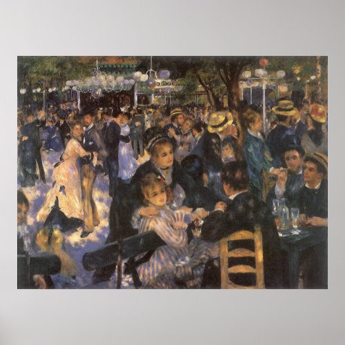 Dance at Le Moulin de la Galette by Pierre Renoir Poster