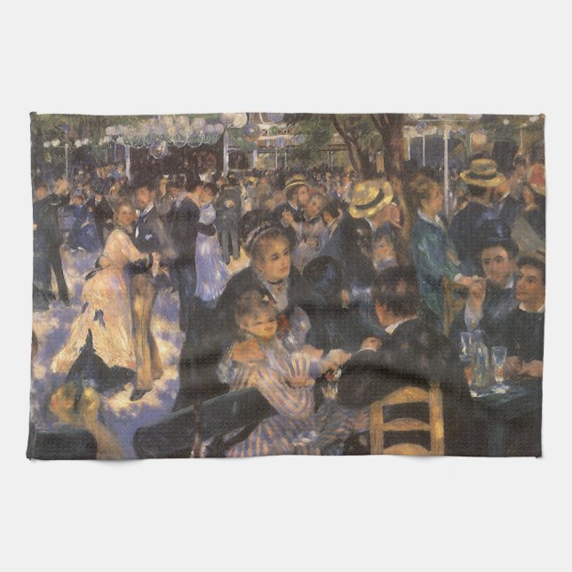 Dance at Le Moulin de la Galette by Pierre Renoir Towel (Horizontal)