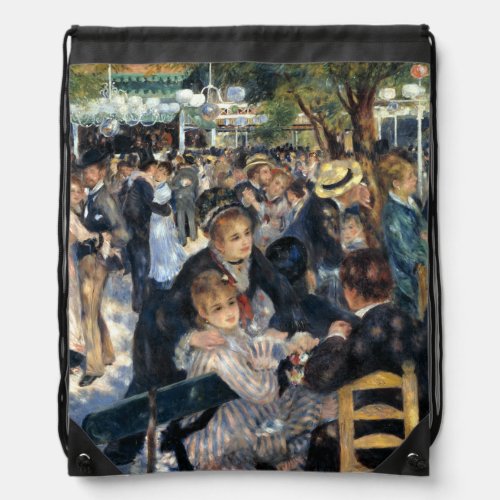 Dance at Le Moulin de la Galette by Renoir Drawstring Bag