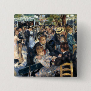 Dance at Le Moulin de la Galette by Renoir Pinback Button