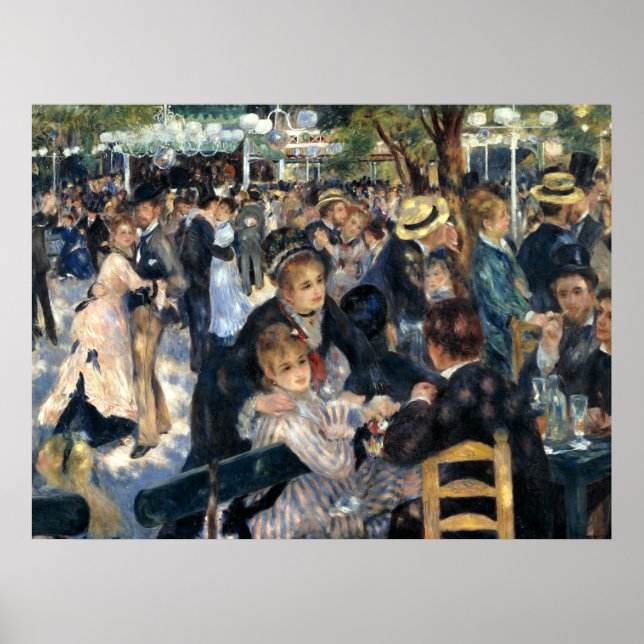 Dance at Le Moulin de la Galette by Renoir Poster (Front)