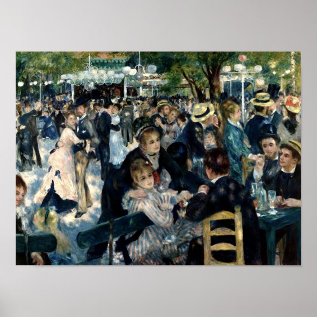 Dance at Le Moulin de la Galette, Renoir - Poster (Front)