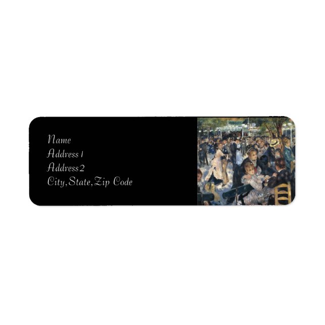 Dance at Moulin de la Galette by Renoir Label (Front)
