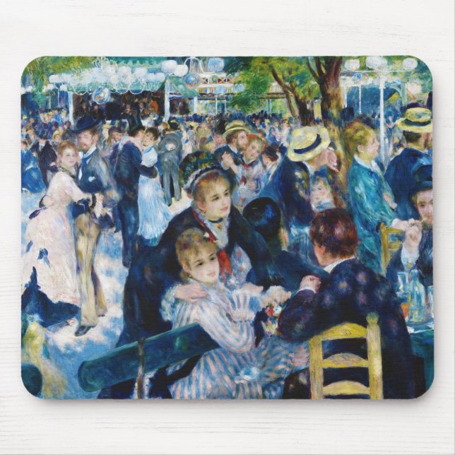 Dance at the Moulin de la Galette Auguste Renoir Mouse Pad (Front)