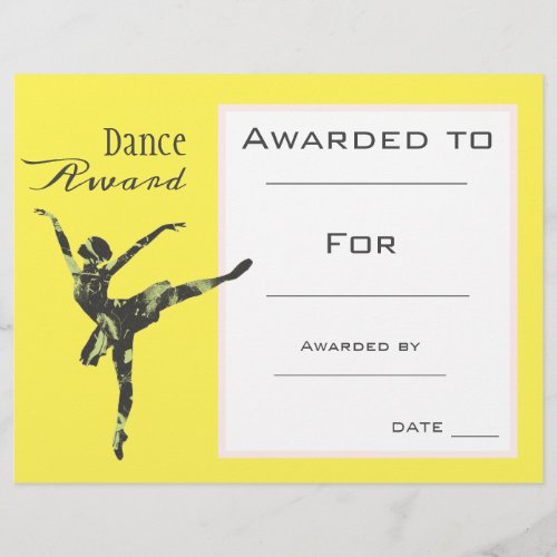 Dance award girl ballet dancer