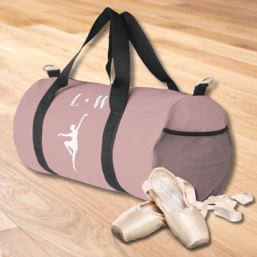 Dance Bag  Pink Initials Name Duffle Bag