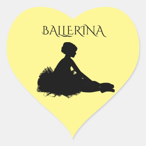 Danceballerina glossy stickers heart sticker