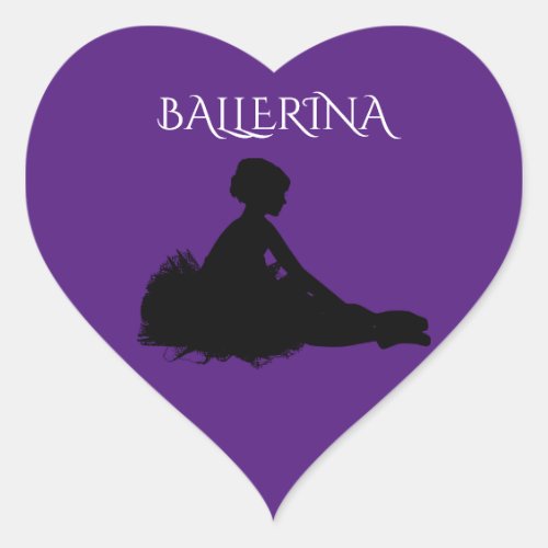 Danceballerina glossy stickers heart sticker