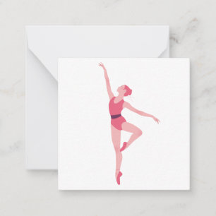 Dance Ballerina Note Card, Elegant Ballet Greeting Card