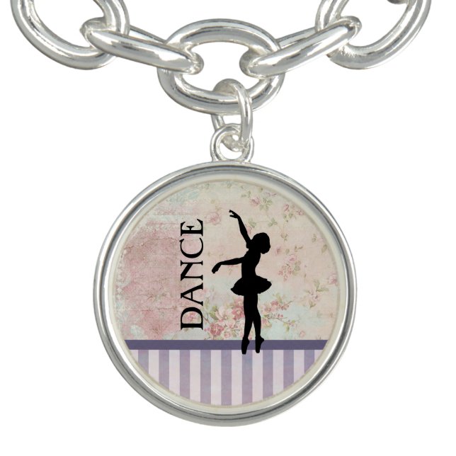 Dance - Ballerina Silhouette Charm Bracelet (Design)
