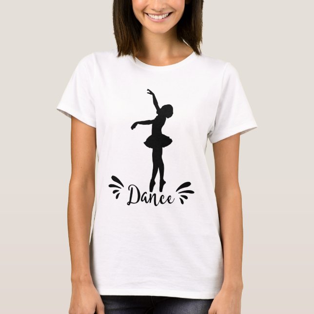 Dance - Ballerina Silhouette T-Shirt (Front)