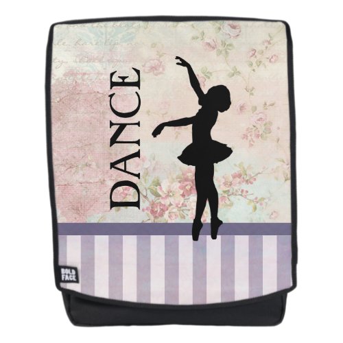 Dance _ Ballerina Silhouette Vintage Background Backpack