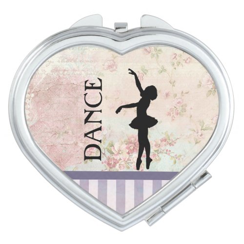 Dance _ Ballerina Silhouette Vintage Background Makeup Mirror