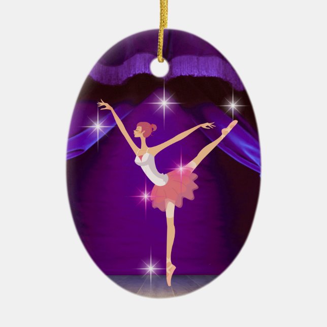 Dance Ballerina - SRF Ceramic Ornament (Front)