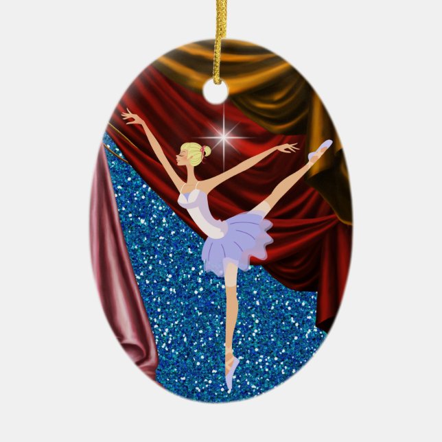 Dance Ballerina - SRF Ceramic Ornament (Front)