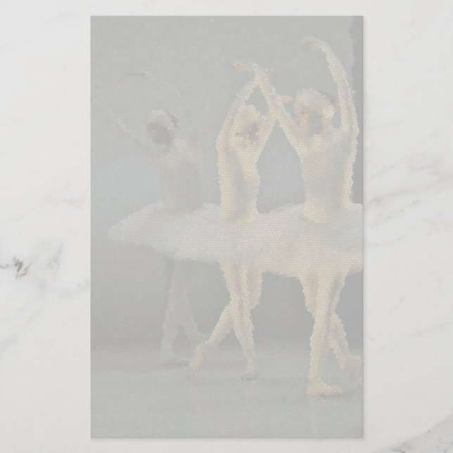 Dance Ballet Ballerinas Stationery (Front)