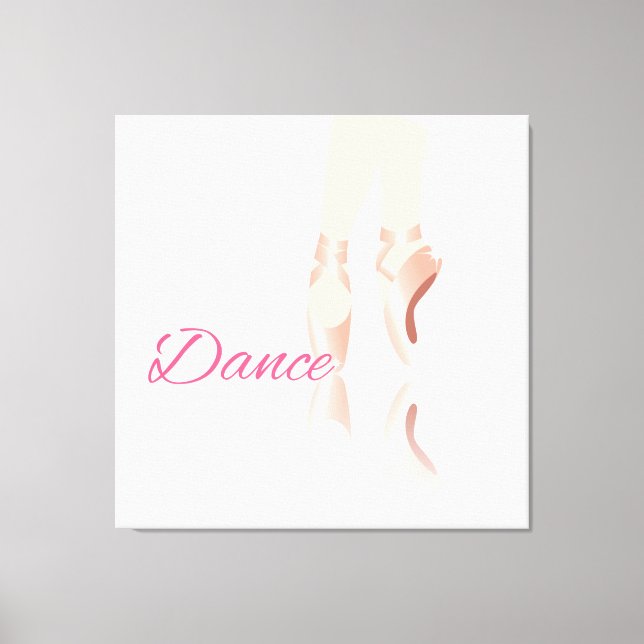 Dance Ballet Slippers Canvas Print (Front)