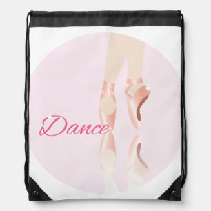Dance Ballet Slippers Drawstring Bag