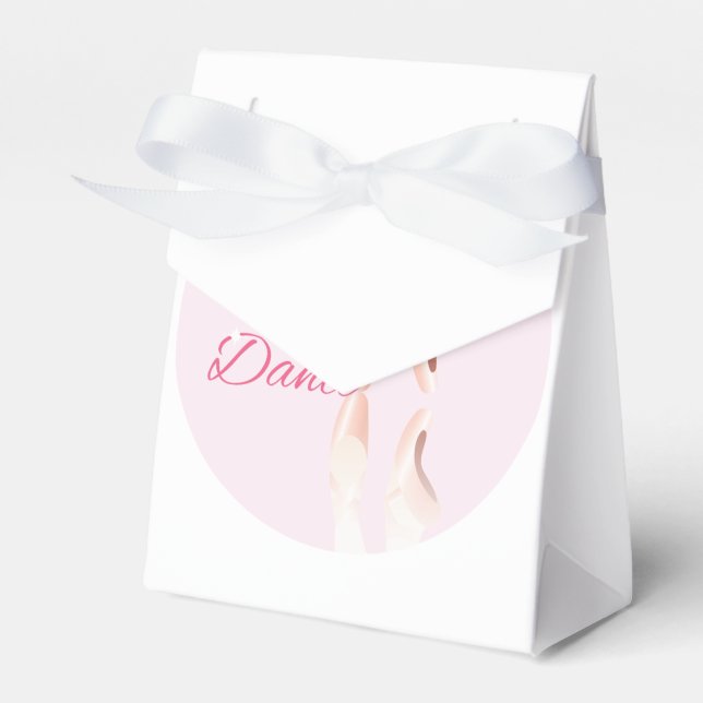 Dance Ballet Slippers Favor Boxes (Front Side)