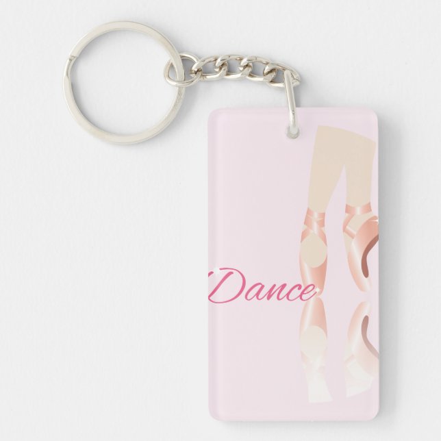 Dance Ballet Slippers Keychain (Front)