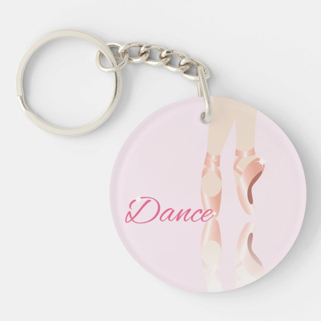 Dance Ballet Slippers Keychain (Front)