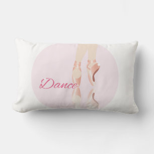 Dance Ballet Slippers Lumbar Pillow