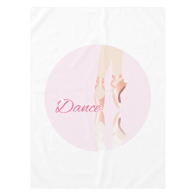 Dance Ballet Slippers Tablecloth (Front)
