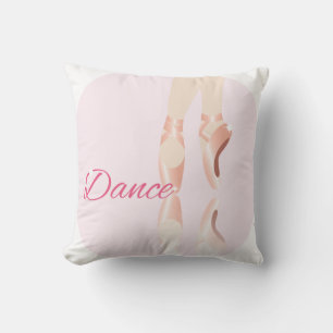 Dance Ballet Slippers Throw Pillow
