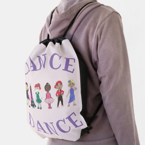 DANCE Ballet Tap Jazz Acro Hiphop Lyrical Studio Drawstring Bag