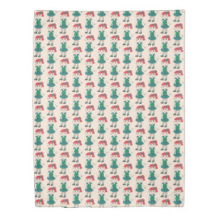 Dance Bedroom Decor Tap Dancer Green Teal Recital Duvet Cover