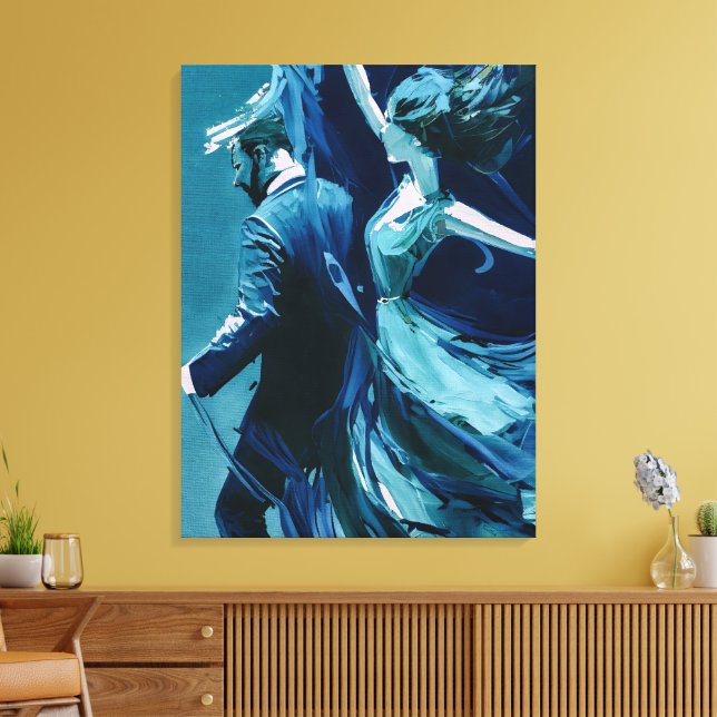 Dance Between Motion And Silence Canvas Print (Insitu(LivingRoom))