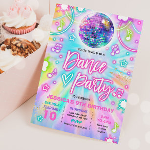 dance party borders for invitations