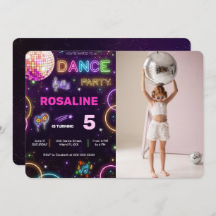 Dance Birthday Photo Invitation