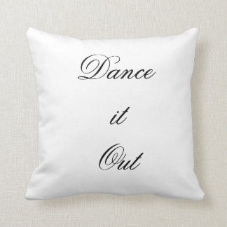 Dance Black and White Throw Pillow