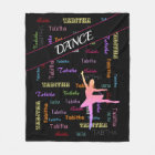 Dance Blanket with Personalized Name All Over