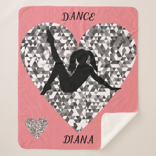 Dance blanket with sparkling silver heart