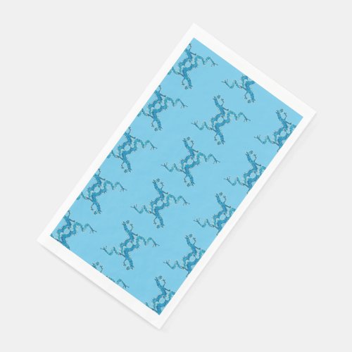 Dance Blue Chinese Dragon CC  paper guest towels