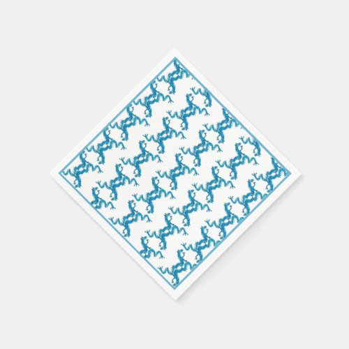 Dance Blue Chinese Dragon CC paper   Napkins