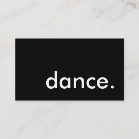 Dance. Business Card