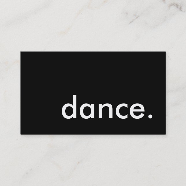 dance. business card (Front)