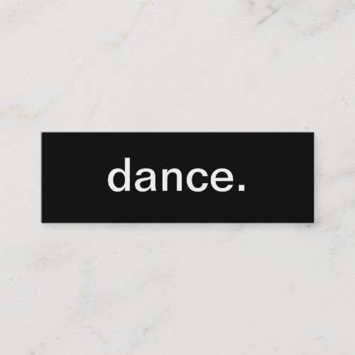 Dance Business Card