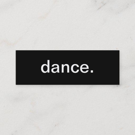 Customizable Dance Business Card