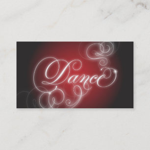 Dance Business Card Elegant Flourish Glow
