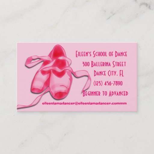 Customizable Dance Business Cards